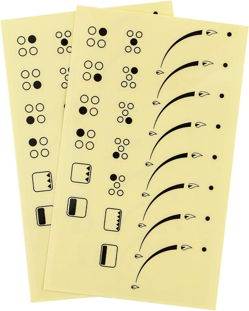 MANWU 2 Sets Flame Indicators Ring Stove Sticker Decal Label for Burner cooktop hob Cooker top Markings Oven Replacement Adhesive knob Symbols (Black Print for Silver, White or Light Coloured Stove) - Image 5